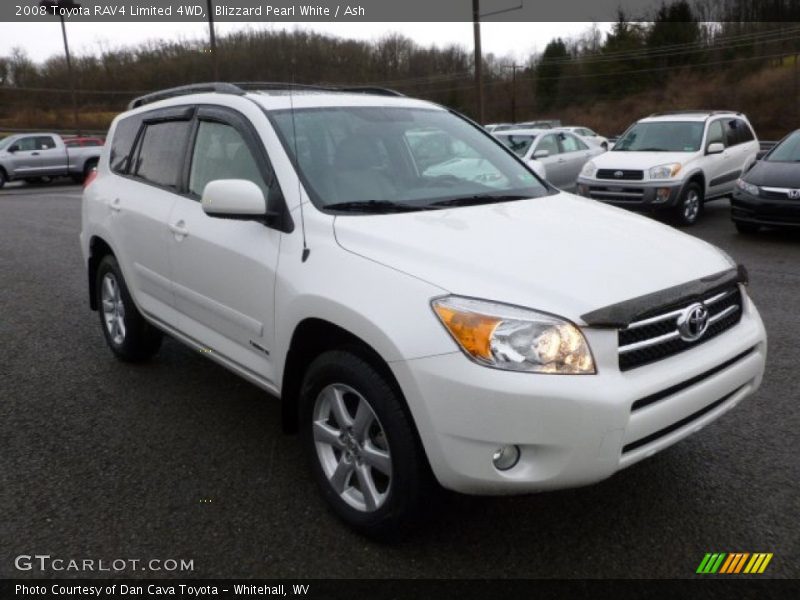 Blizzard Pearl White / Ash 2008 Toyota RAV4 Limited 4WD