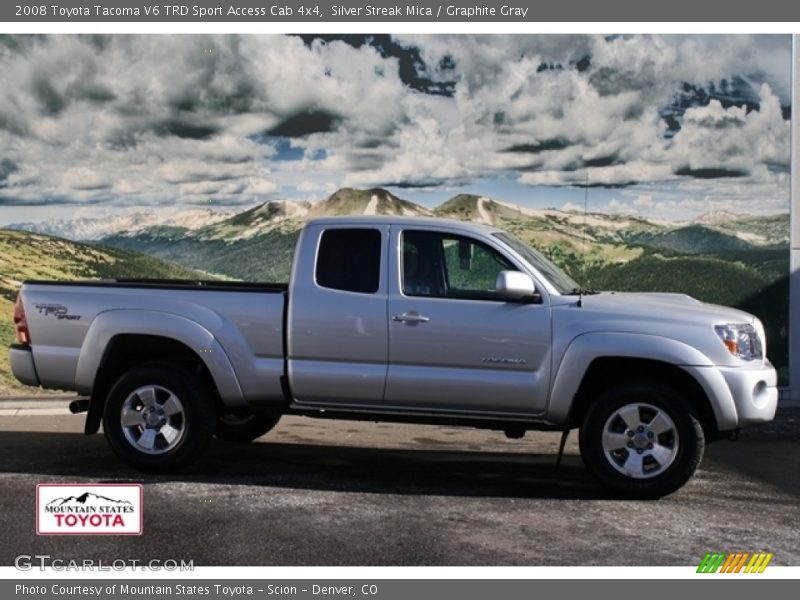 Silver Streak Mica / Graphite Gray 2008 Toyota Tacoma V6 TRD Sport Access Cab 4x4