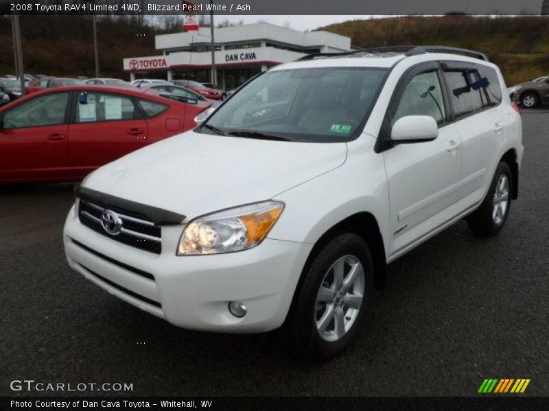 Blizzard Pearl White / Ash 2008 Toyota RAV4 Limited 4WD