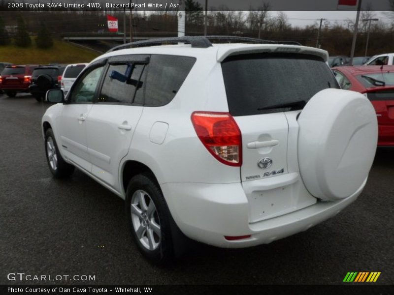 Blizzard Pearl White / Ash 2008 Toyota RAV4 Limited 4WD