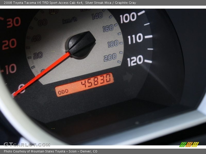 Silver Streak Mica / Graphite Gray 2008 Toyota Tacoma V6 TRD Sport Access Cab 4x4