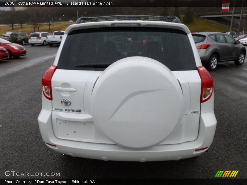 Blizzard Pearl White / Ash 2008 Toyota RAV4 Limited 4WD
