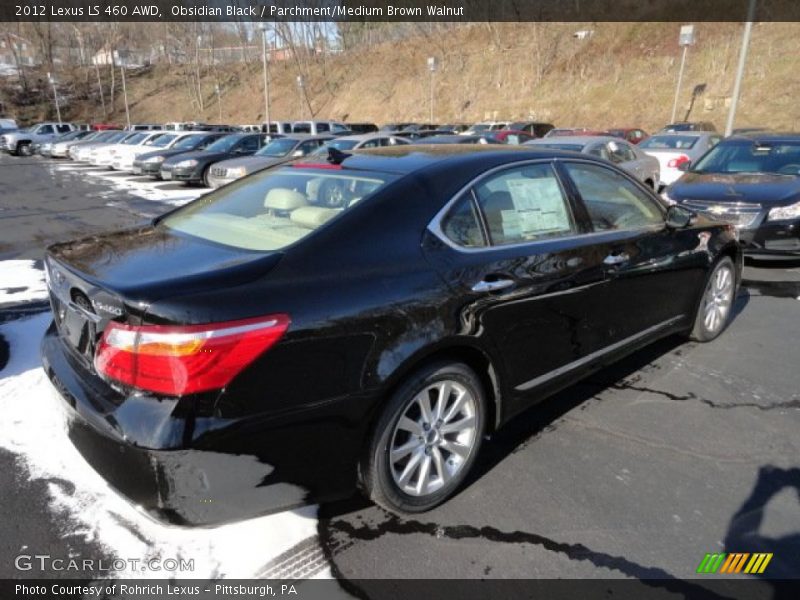 Obsidian Black / Parchment/Medium Brown Walnut 2012 Lexus LS 460 AWD