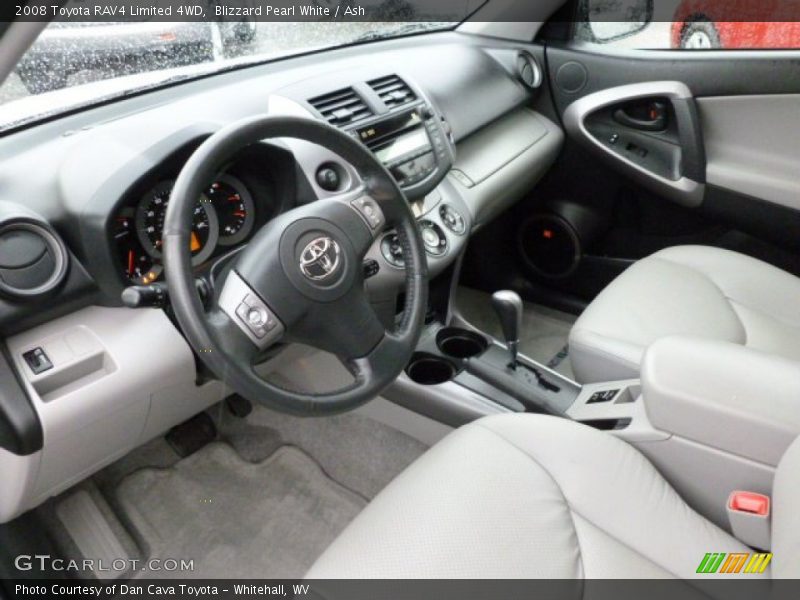 Blizzard Pearl White / Ash 2008 Toyota RAV4 Limited 4WD