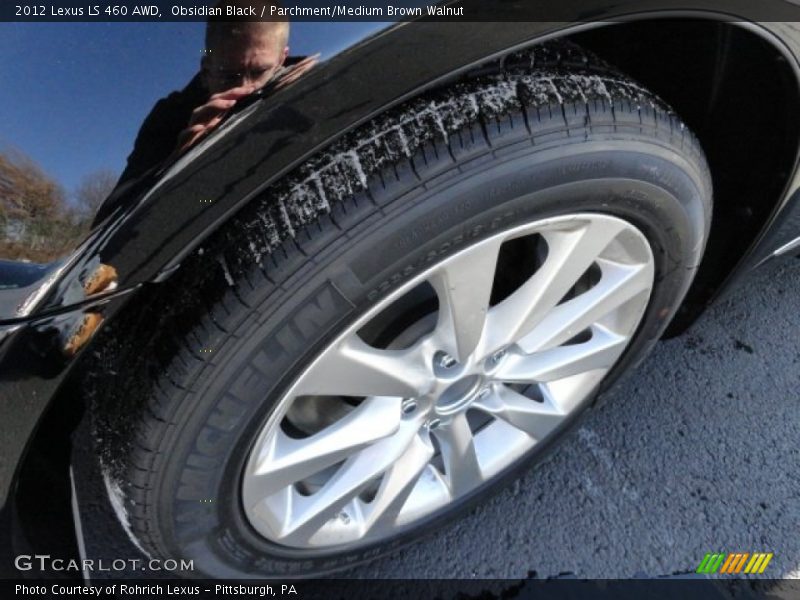 Obsidian Black / Parchment/Medium Brown Walnut 2012 Lexus LS 460 AWD