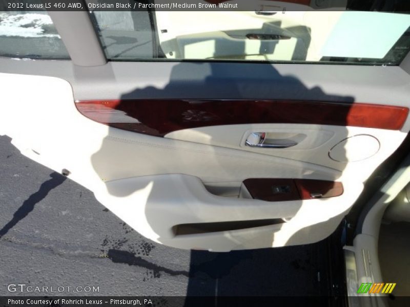 Obsidian Black / Parchment/Medium Brown Walnut 2012 Lexus LS 460 AWD