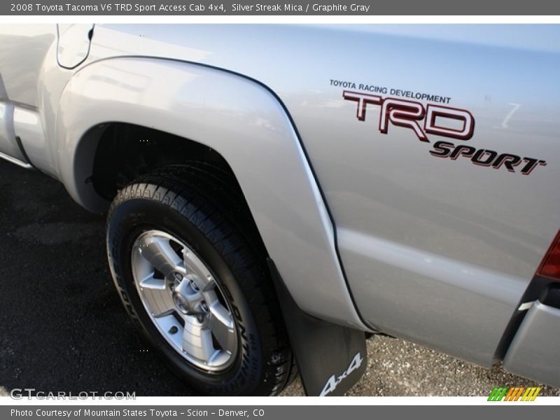 Silver Streak Mica / Graphite Gray 2008 Toyota Tacoma V6 TRD Sport Access Cab 4x4
