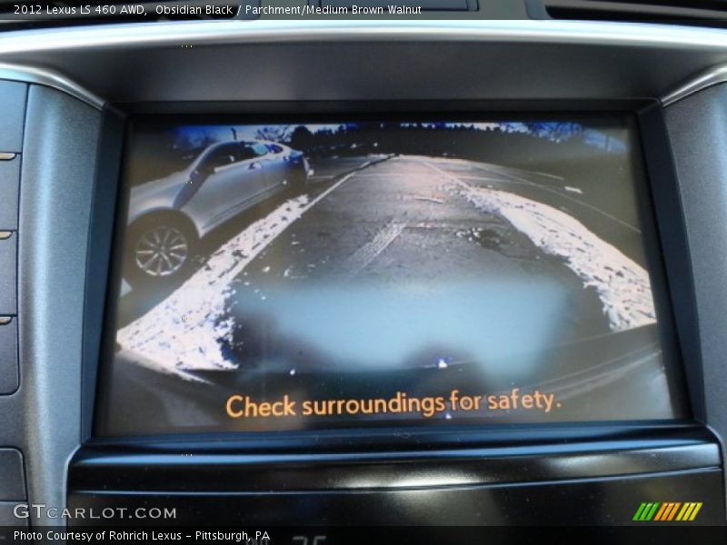 Obsidian Black / Parchment/Medium Brown Walnut 2012 Lexus LS 460 AWD