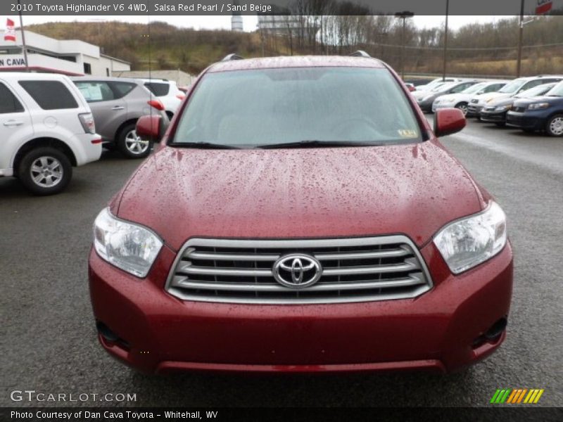 Salsa Red Pearl / Sand Beige 2010 Toyota Highlander V6 4WD