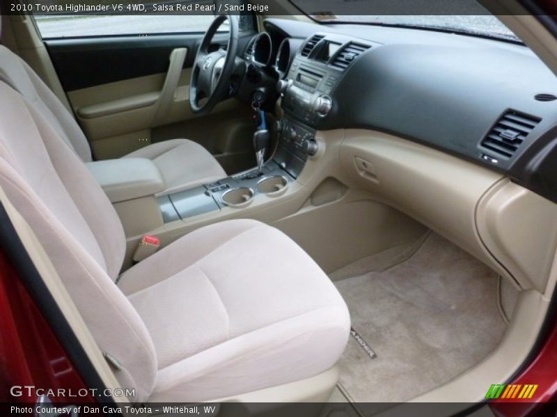 Salsa Red Pearl / Sand Beige 2010 Toyota Highlander V6 4WD