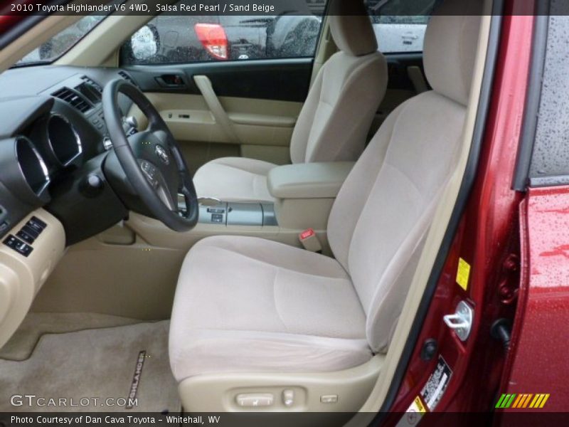 Salsa Red Pearl / Sand Beige 2010 Toyota Highlander V6 4WD