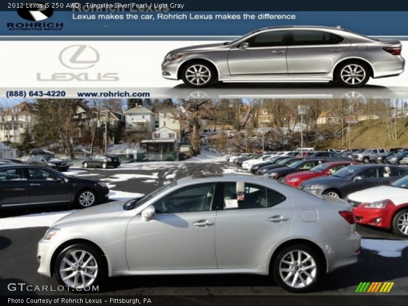 Tungsten Silver Pearl / Light Gray 2012 Lexus IS 250 AWD
