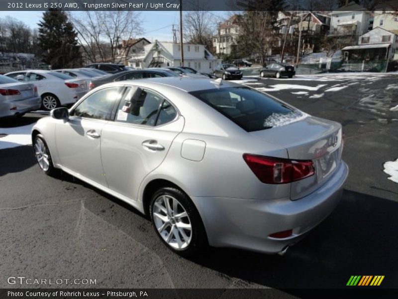 Tungsten Silver Pearl / Light Gray 2012 Lexus IS 250 AWD