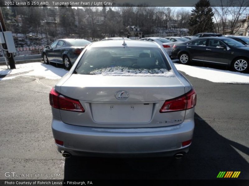 Tungsten Silver Pearl / Light Gray 2012 Lexus IS 250 AWD