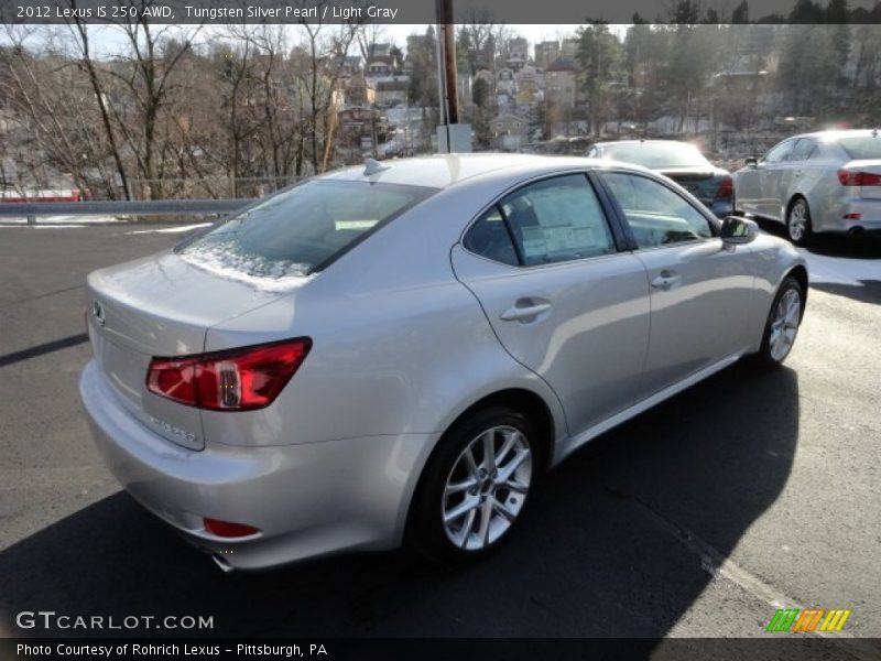 Tungsten Silver Pearl / Light Gray 2012 Lexus IS 250 AWD