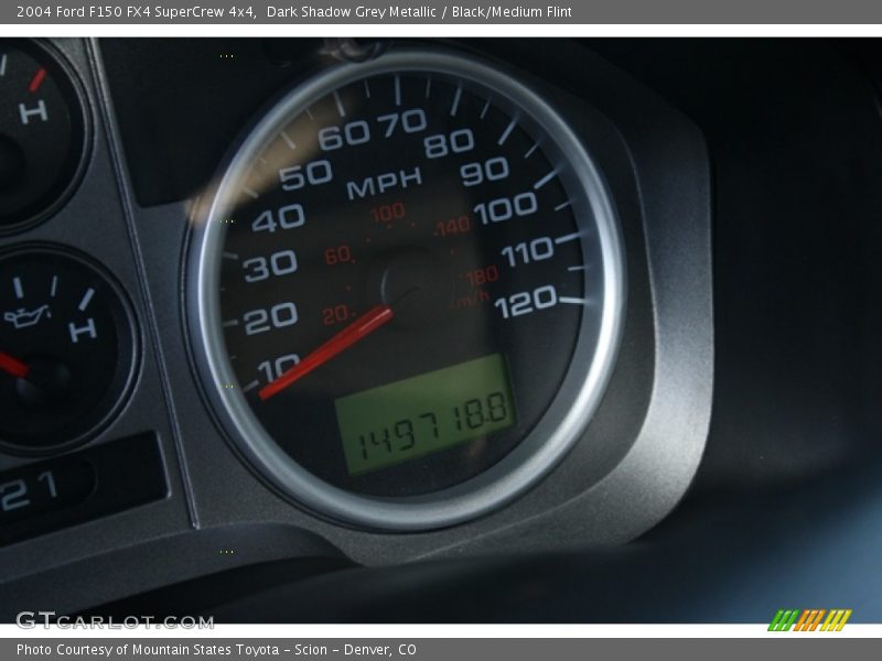 Dark Shadow Grey Metallic / Black/Medium Flint 2004 Ford F150 FX4 SuperCrew 4x4