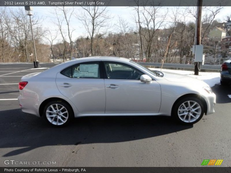 Tungsten Silver Pearl / Light Gray 2012 Lexus IS 250 AWD