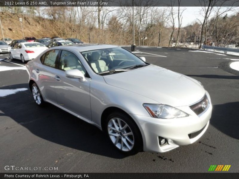 Tungsten Silver Pearl / Light Gray 2012 Lexus IS 250 AWD