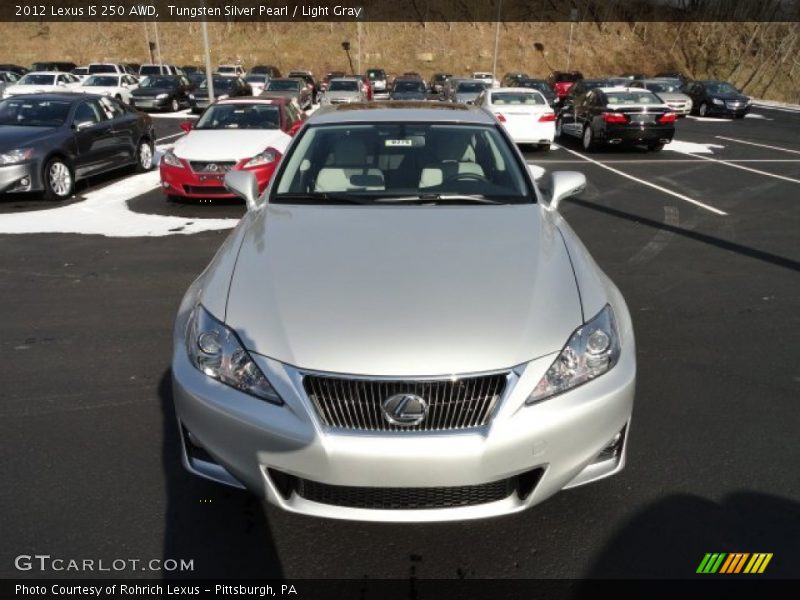 Tungsten Silver Pearl / Light Gray 2012 Lexus IS 250 AWD