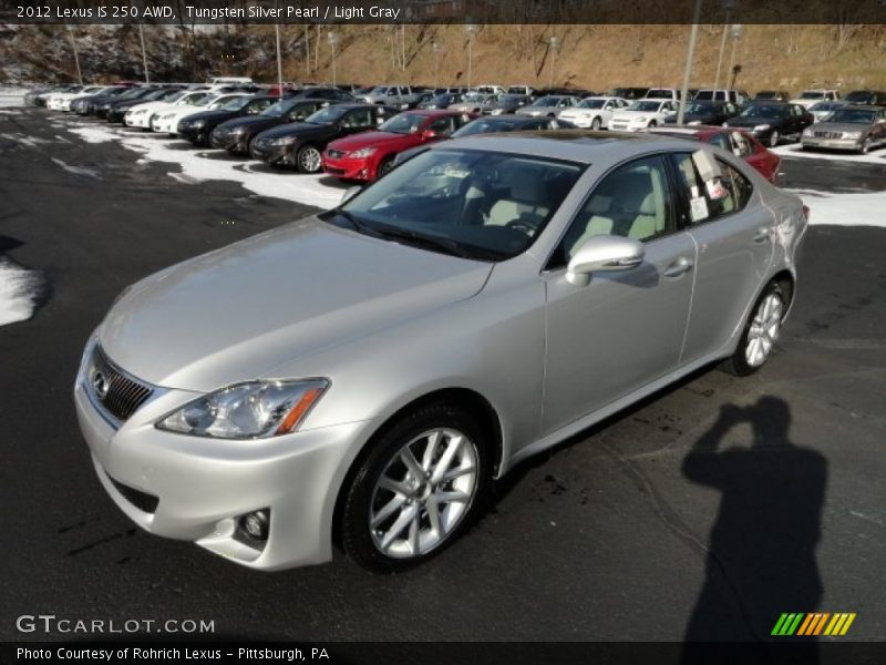 Tungsten Silver Pearl / Light Gray 2012 Lexus IS 250 AWD