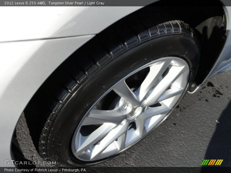 Tungsten Silver Pearl / Light Gray 2012 Lexus IS 250 AWD
