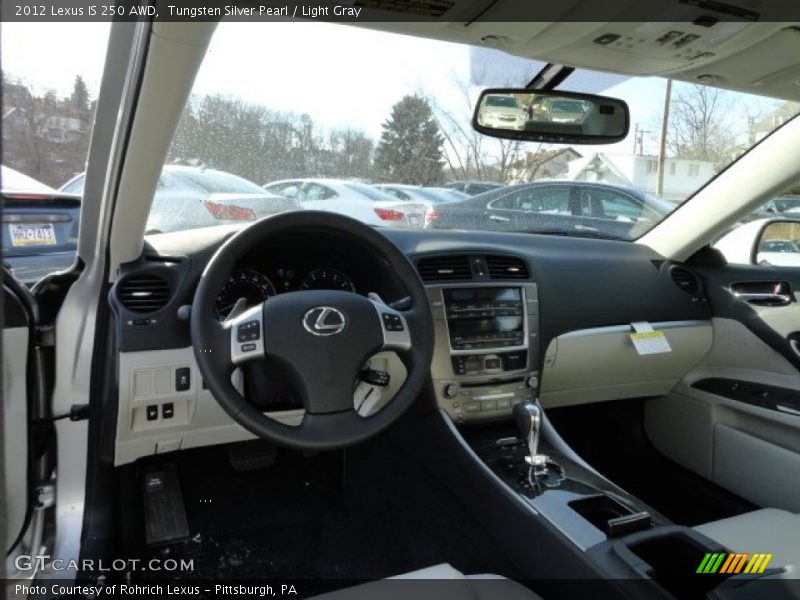 Tungsten Silver Pearl / Light Gray 2012 Lexus IS 250 AWD