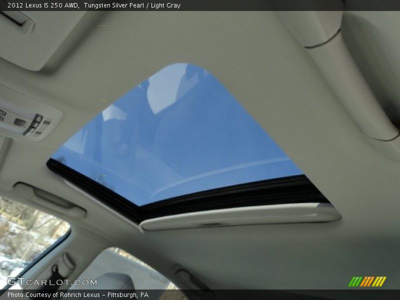 Tungsten Silver Pearl / Light Gray 2012 Lexus IS 250 AWD