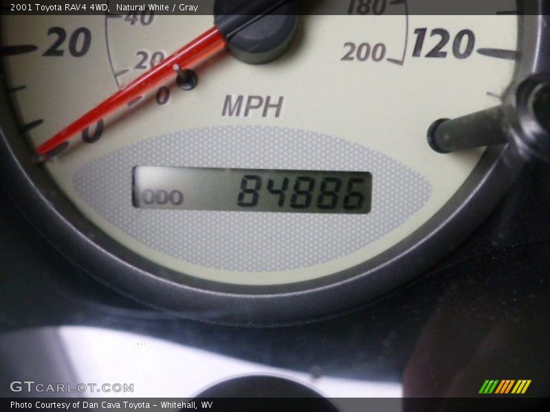 Natural White / Gray 2001 Toyota RAV4 4WD