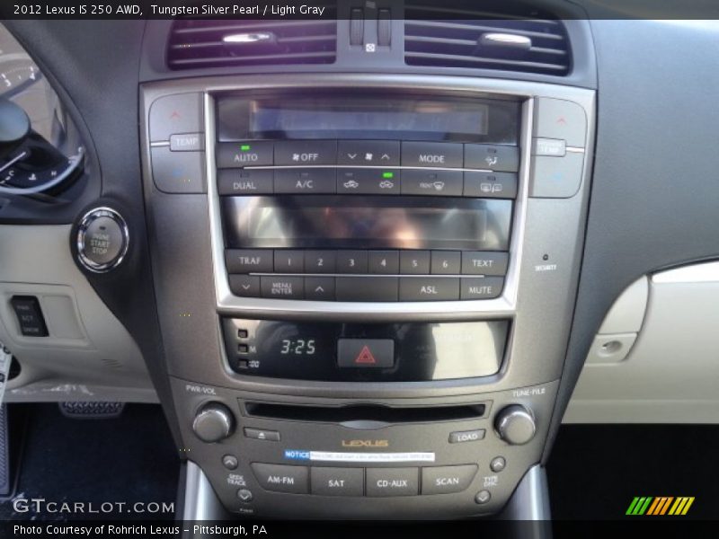 Tungsten Silver Pearl / Light Gray 2012 Lexus IS 250 AWD