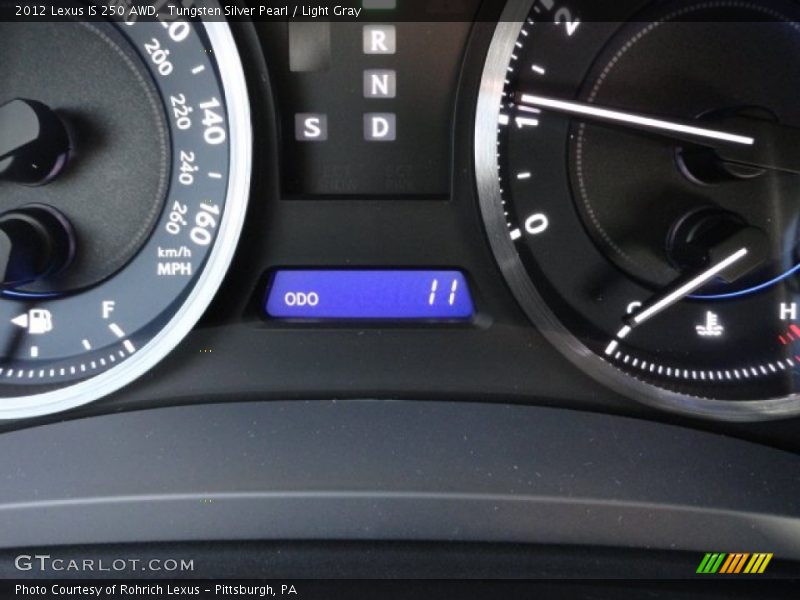 Tungsten Silver Pearl / Light Gray 2012 Lexus IS 250 AWD