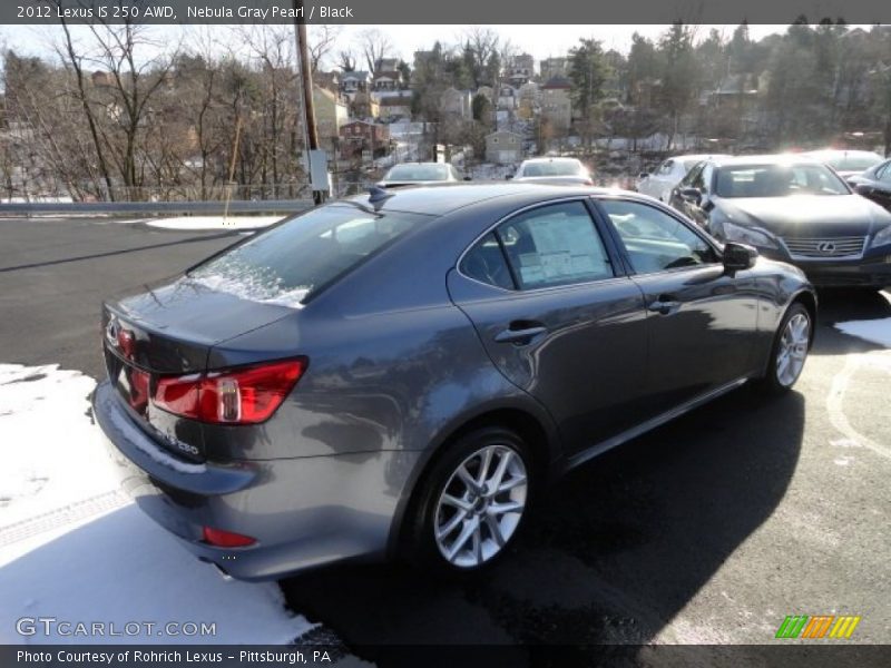 Nebula Gray Pearl / Black 2012 Lexus IS 250 AWD