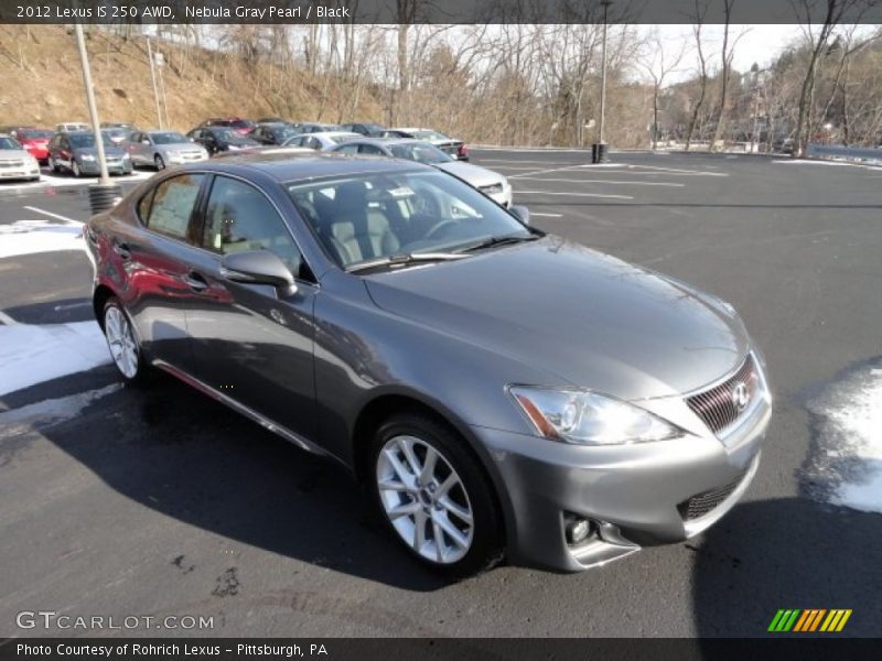 Nebula Gray Pearl / Black 2012 Lexus IS 250 AWD