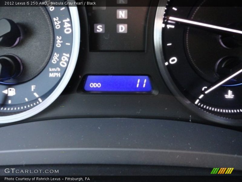 Nebula Gray Pearl / Black 2012 Lexus IS 250 AWD