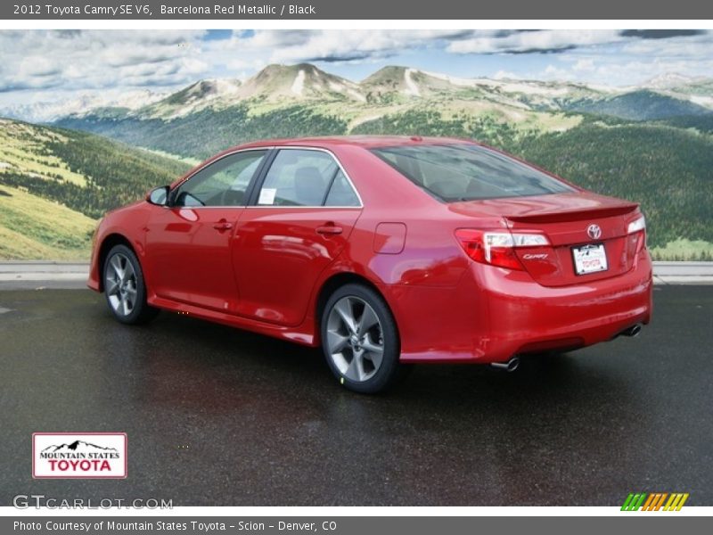 Barcelona Red Metallic / Black 2012 Toyota Camry SE V6