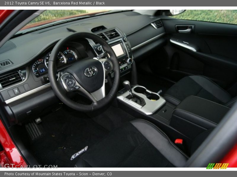 Barcelona Red Metallic / Black 2012 Toyota Camry SE V6