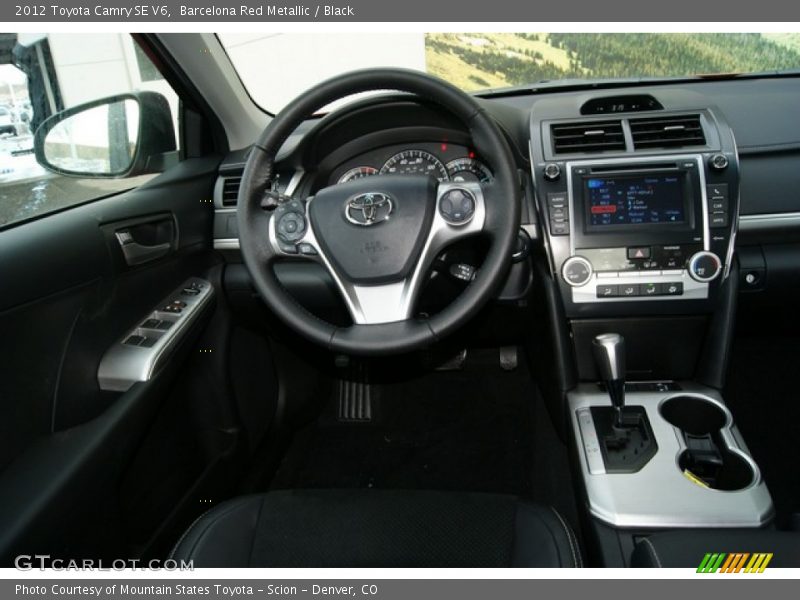 Barcelona Red Metallic / Black 2012 Toyota Camry SE V6