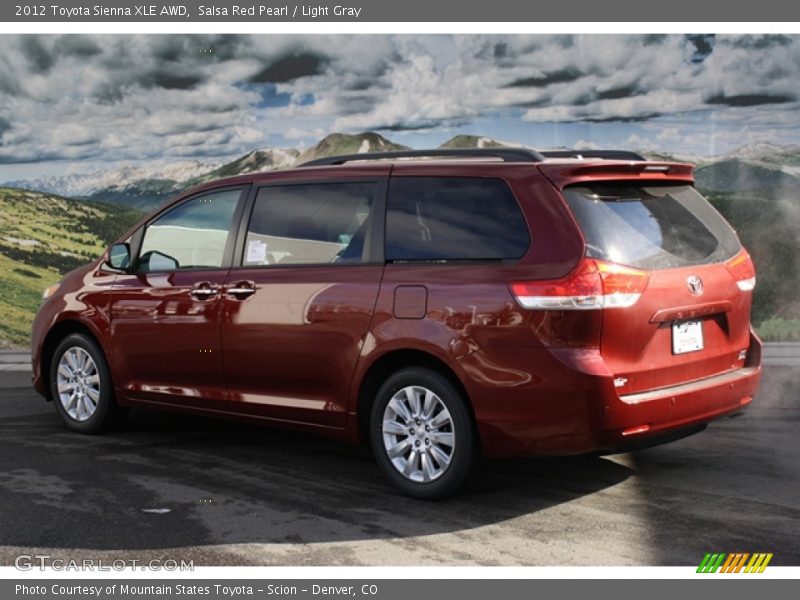 Salsa Red Pearl / Light Gray 2012 Toyota Sienna XLE AWD