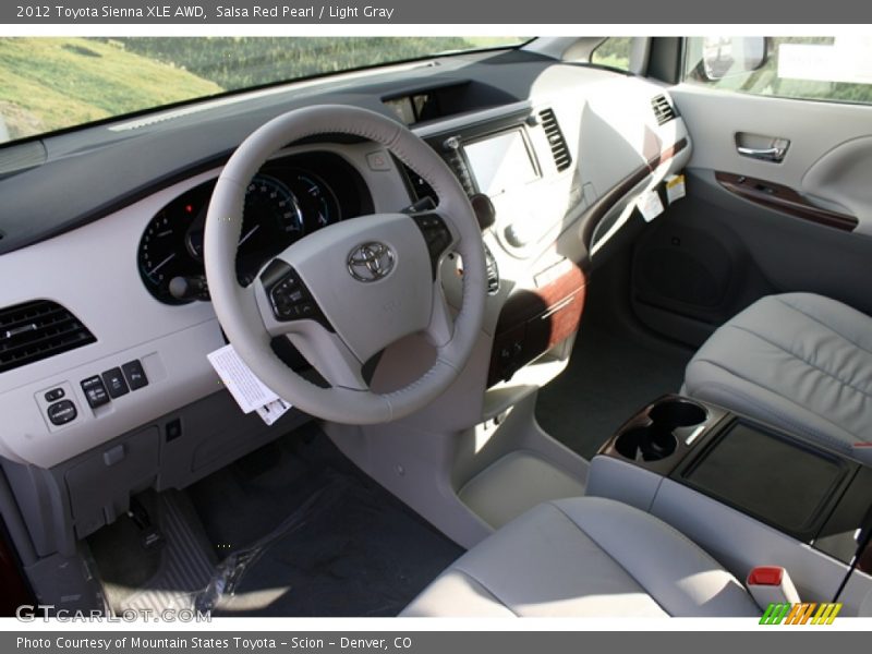  2012 Sienna XLE AWD Light Gray Interior