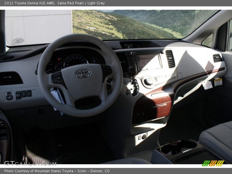 Salsa Red Pearl / Light Gray 2012 Toyota Sienna XLE AWD