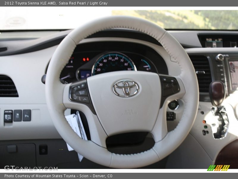 Salsa Red Pearl / Light Gray 2012 Toyota Sienna XLE AWD