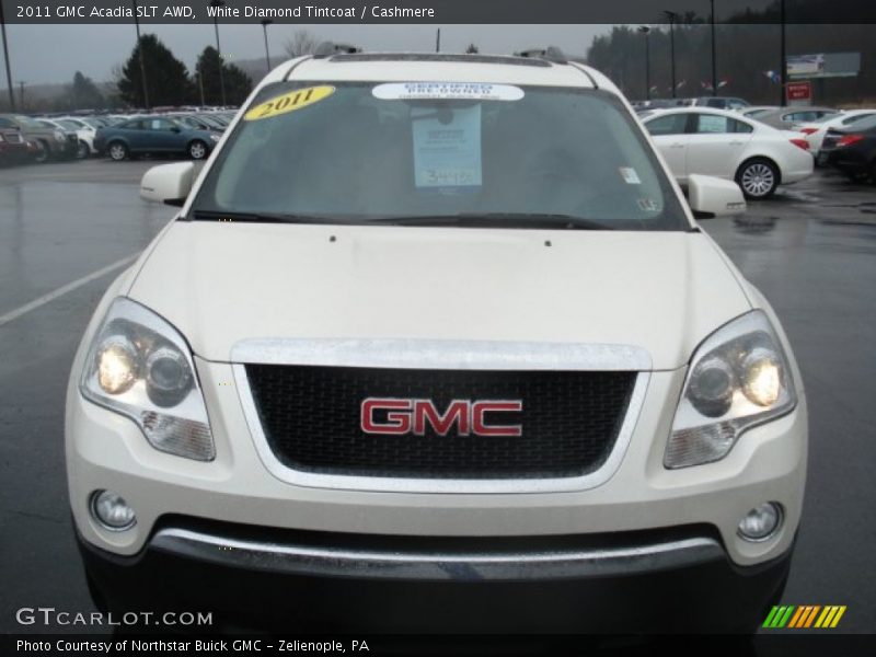 White Diamond Tintcoat / Cashmere 2011 GMC Acadia SLT AWD