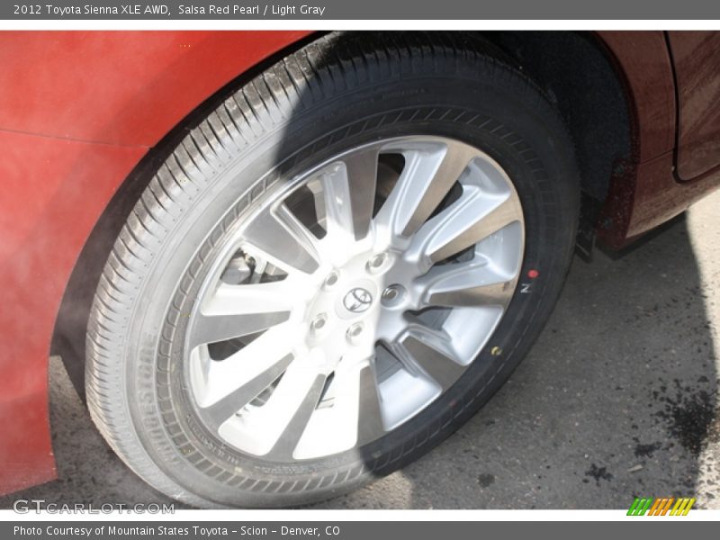 Salsa Red Pearl / Light Gray 2012 Toyota Sienna XLE AWD