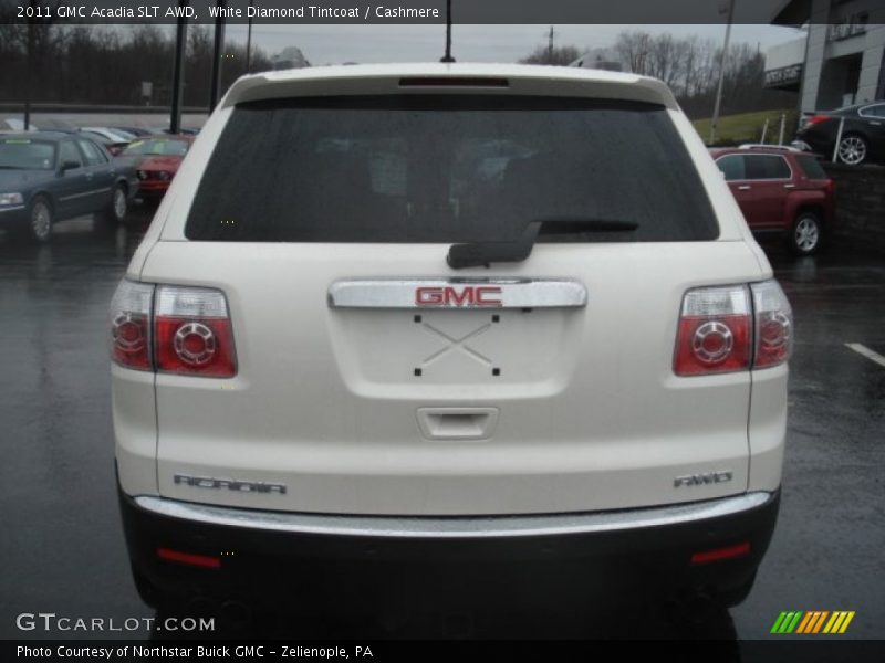 White Diamond Tintcoat / Cashmere 2011 GMC Acadia SLT AWD