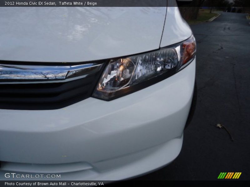 Taffeta White / Beige 2012 Honda Civic EX Sedan