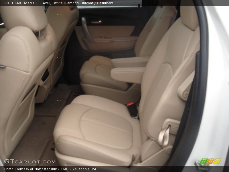 White Diamond Tintcoat / Cashmere 2011 GMC Acadia SLT AWD
