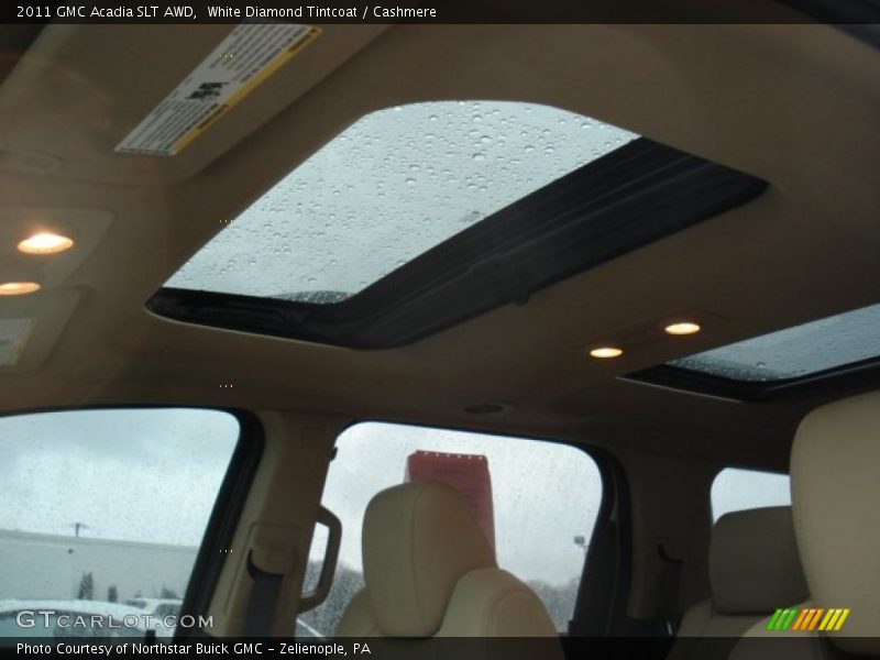 White Diamond Tintcoat / Cashmere 2011 GMC Acadia SLT AWD