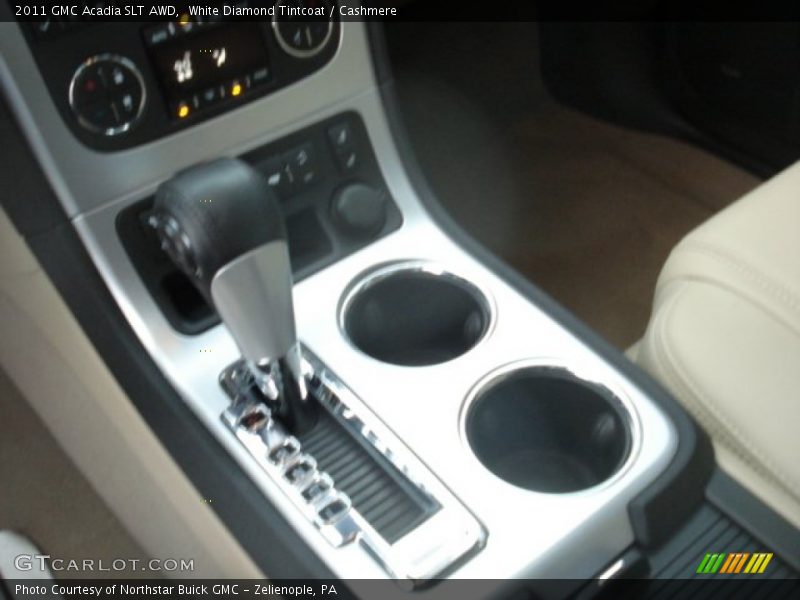 White Diamond Tintcoat / Cashmere 2011 GMC Acadia SLT AWD