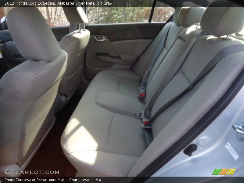 Alabaster Silver Metallic / Gray 2012 Honda Civic EX Sedan