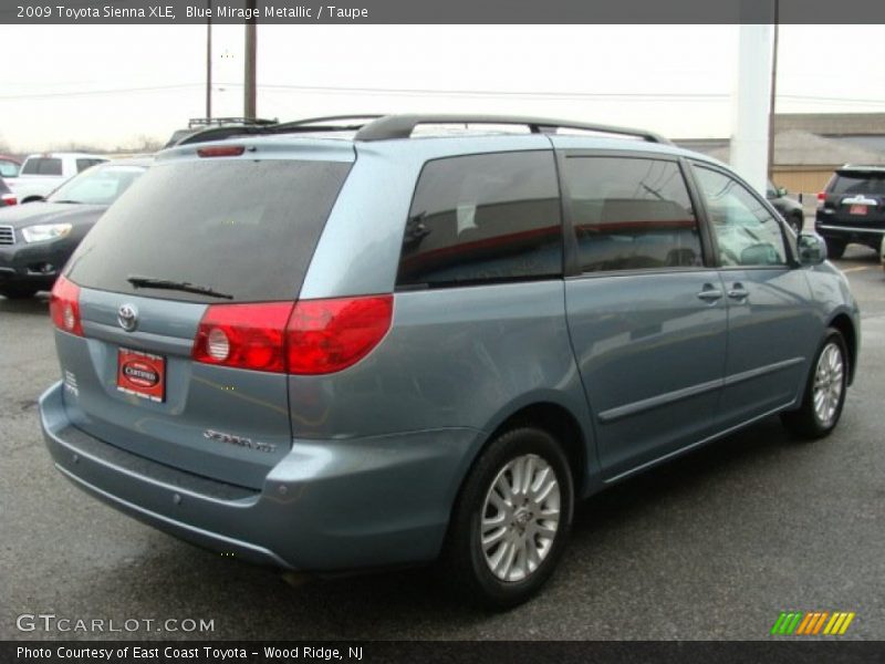 Blue Mirage Metallic / Taupe 2009 Toyota Sienna XLE