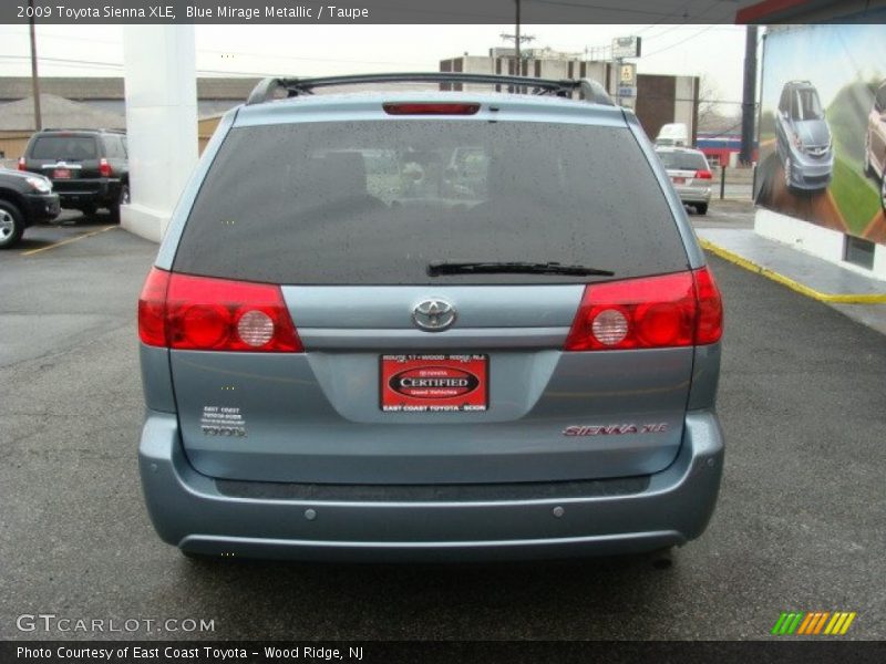 Blue Mirage Metallic / Taupe 2009 Toyota Sienna XLE